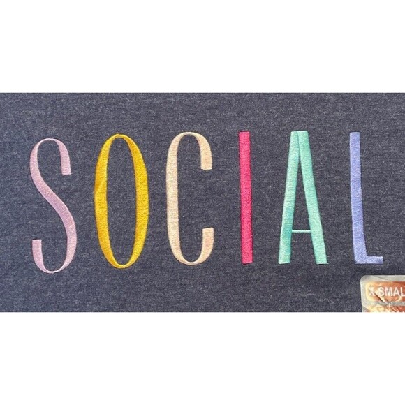 Wild Fox XS Social Sweatshirt Round Neck Long Sleeve Cozy Soft Great Gift NWOT - Picture 5 of 8